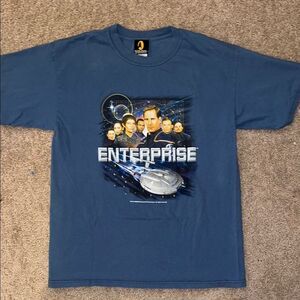 Vintage Star Trek Enterprise graphic T-shirt, size L